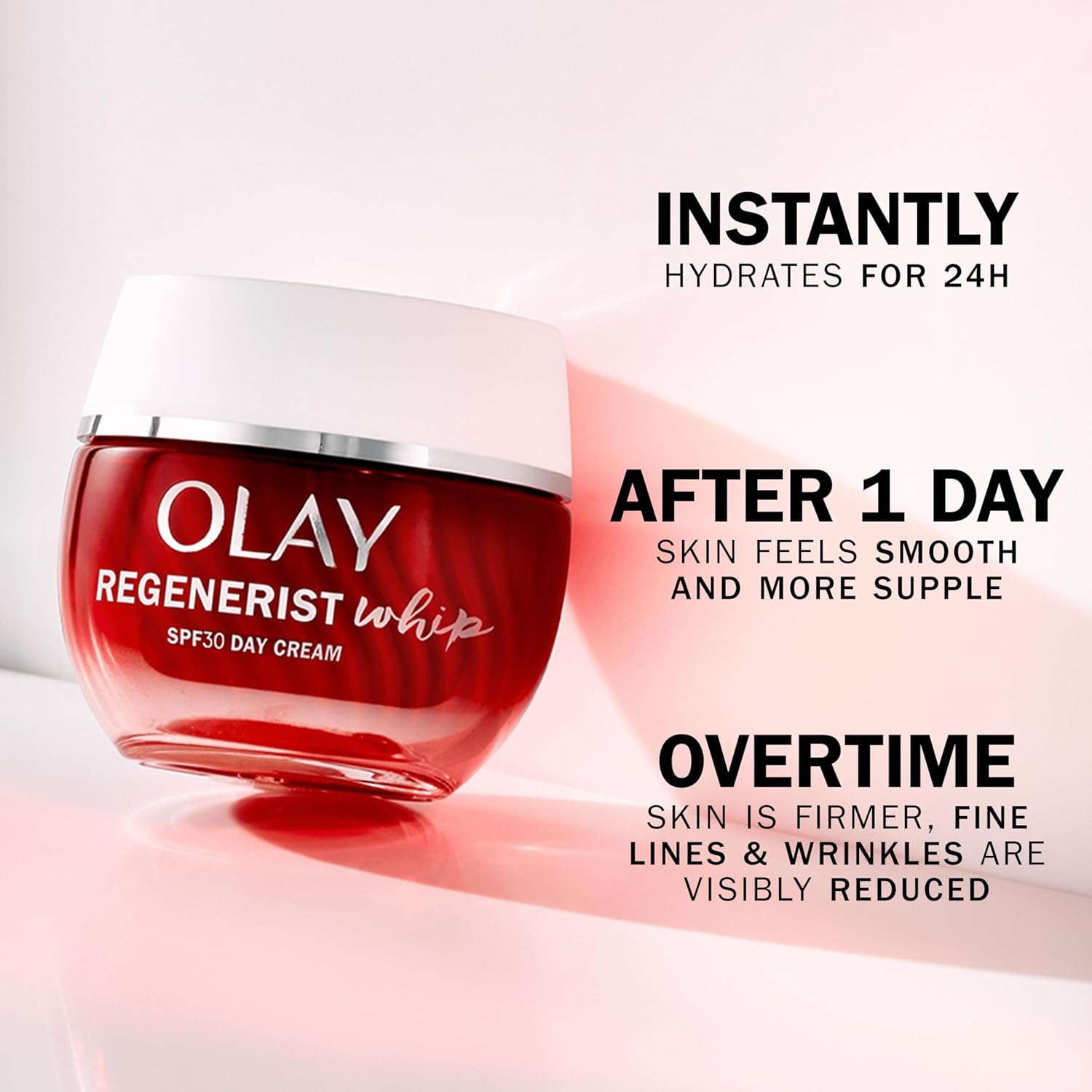 Olay Regenerist Whip Day Face Cream SPF30, Lightweight Anti-Wrinkle Firming Skincare Moisturiser 50ml