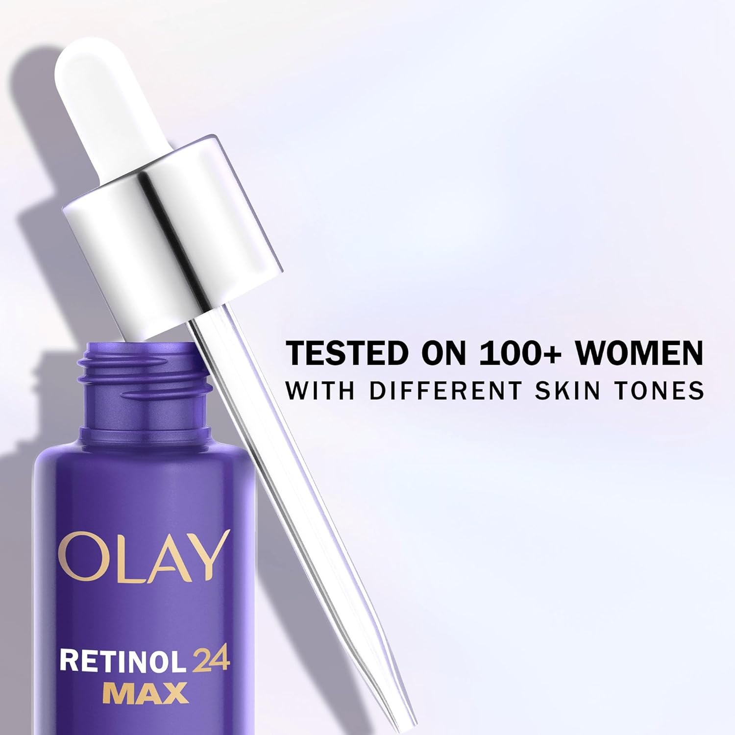 Olay Retinol 24 MAX* Night Serum for Face, Skincare with +40%* Glycerin. Anti Ageing Renewal Skin Care with 3 Actions: Smooths, Renews and MAX* Hydrates, 40ml