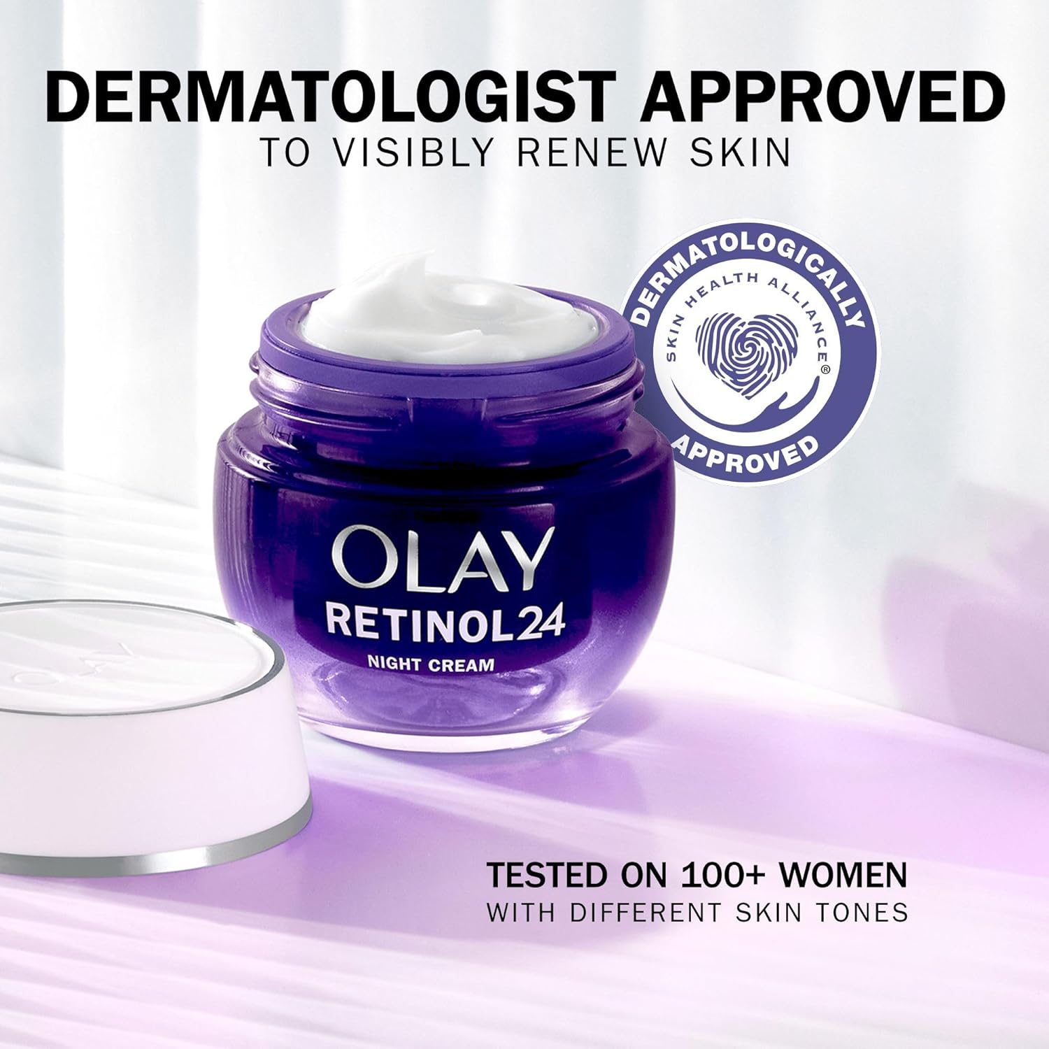 Olay Retinol 24 Night Renewal Cream, Skincare ,Overnight Anti Aging Skin Care: Smooths, Renews and Hydrates, 50ml