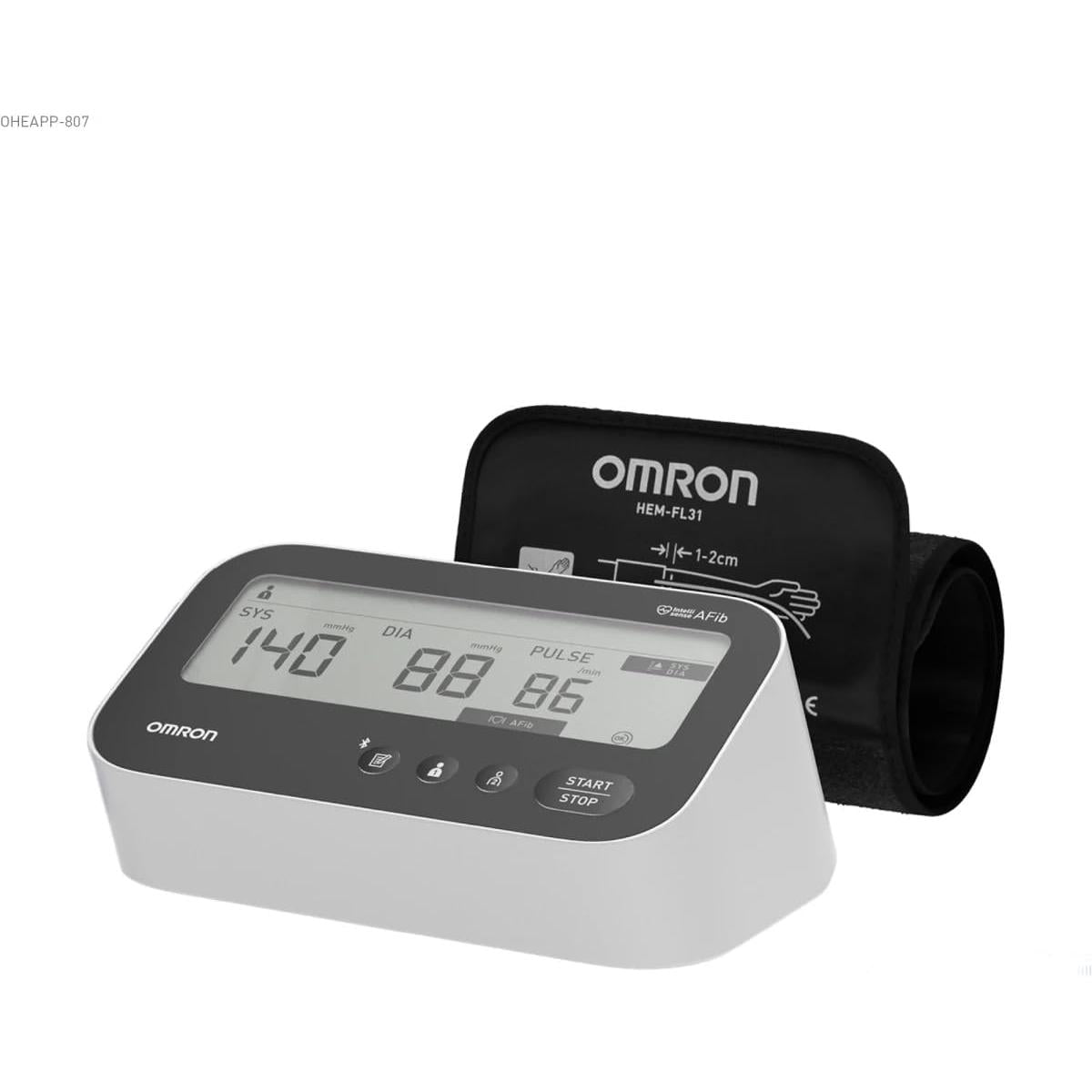 OMRON M4 Connect AFib - Upper Arm Blood Pressure Monitor with Bluetooth, AFib Detection, Intelli Wrap Cuff 22-42 cm,