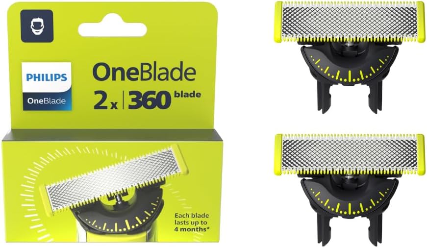 Philips QP420/50 360 OneBlade Razor Replacement Blades - 100% Waterproof - 2pk