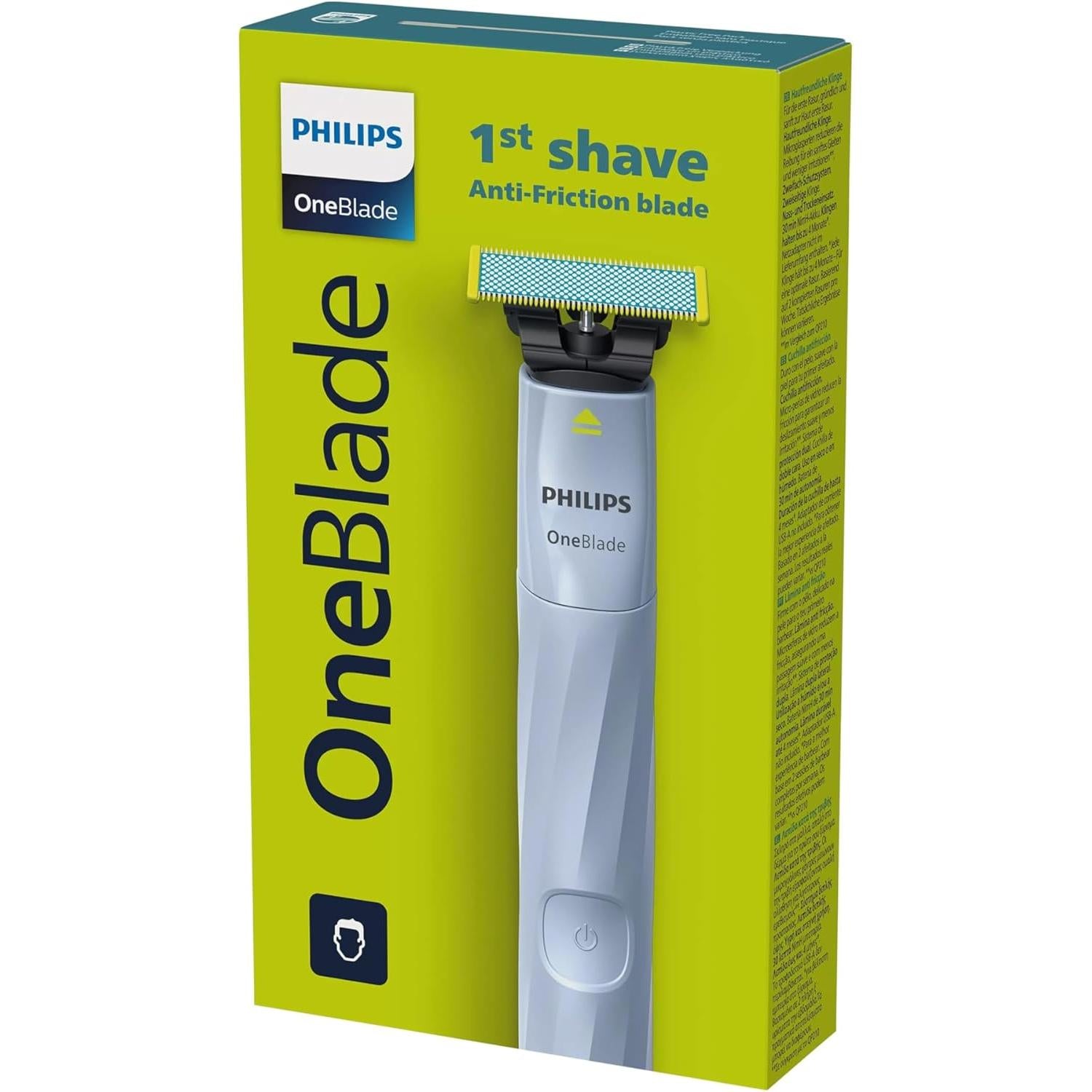 Philips OneBlade First Shave Razor - Anti Friction Blade - QP1324/20