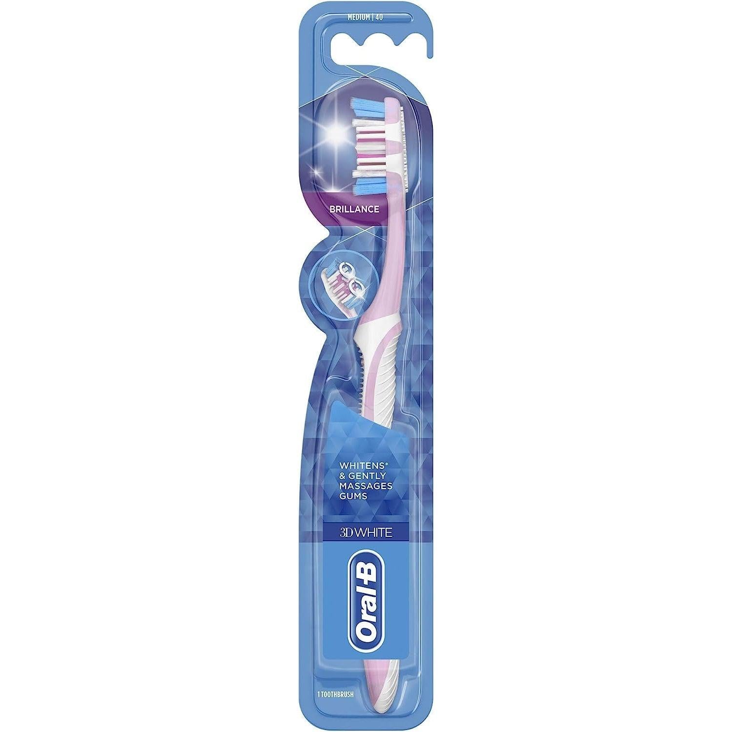 Oral-B 3D White Brilliance Medium 40 Manual Toothbrush - Healthxpress.ie