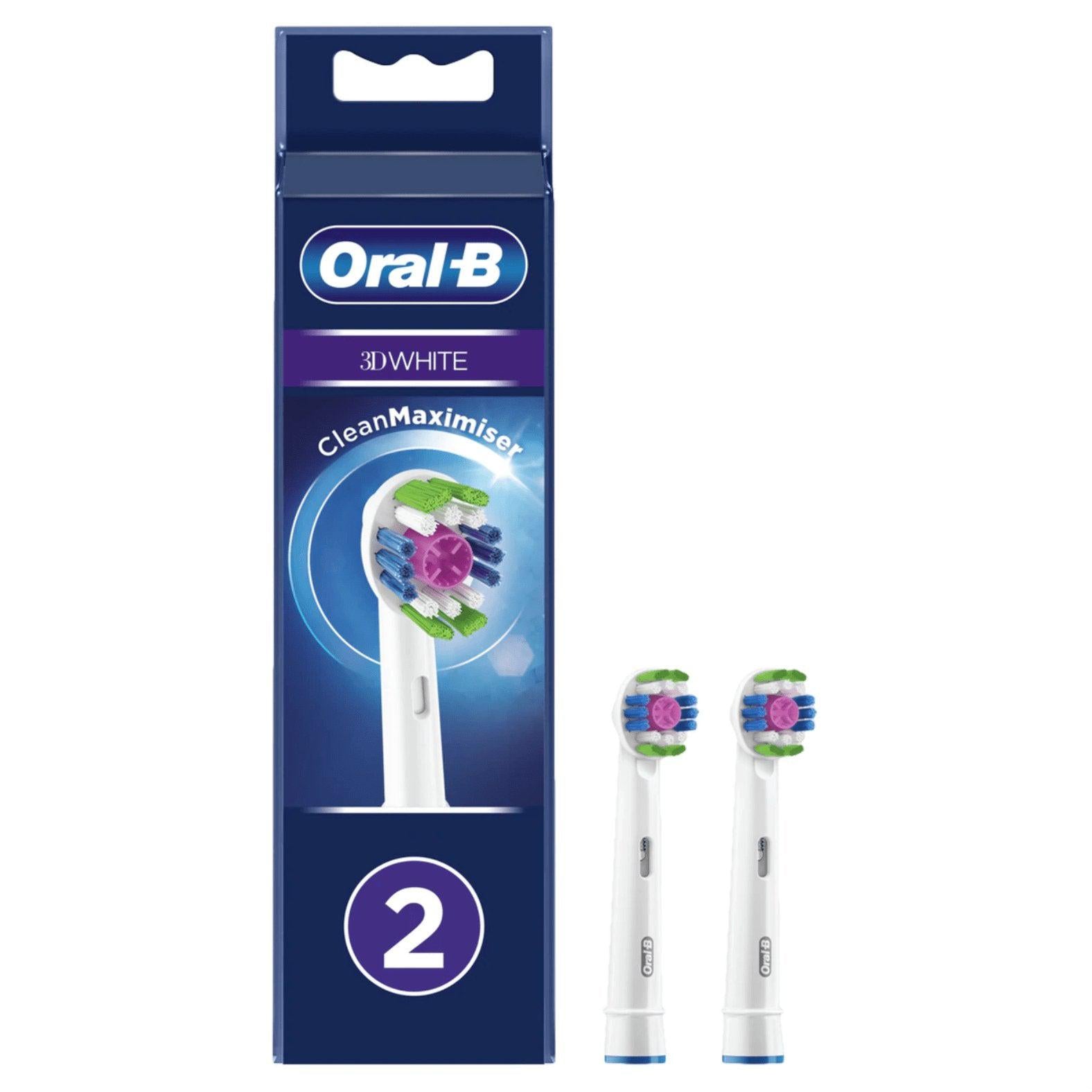 Oral-B 3D White Power Replacement Toothbrush Heads - Round Head - Pack of 2 - Healthxpress.ie