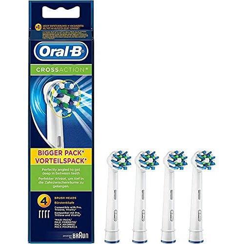 Oral-B CrossAction 4pk Replacement Toothbrush Heads - White - Healthxpress.ie