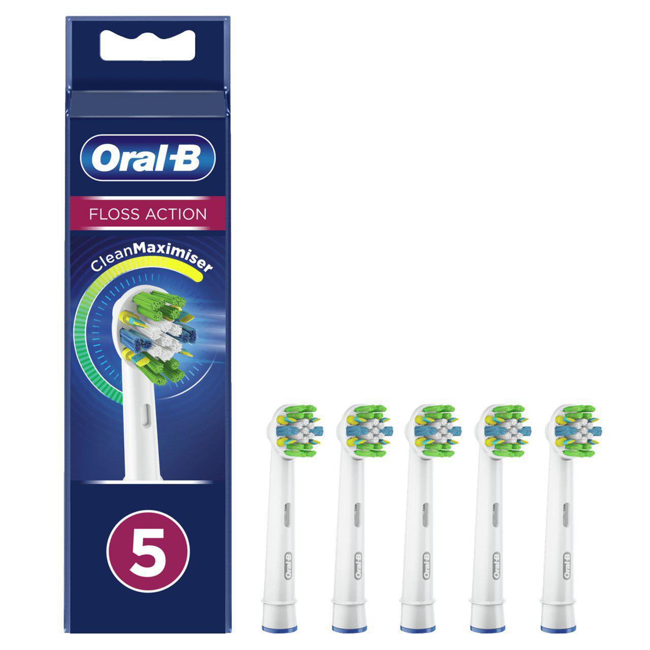 Oral-B FlossAction Power Toothbrush Refill Heads - Micro Pulse Bristles, 5 Pack - Healthxpress.ie