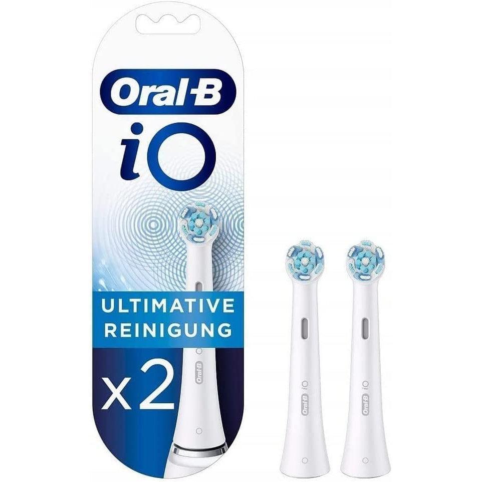 Oral-B iO 2pk Ultimate Clean Toothbrush Replacement Heads - White - Healthxpress.ie
