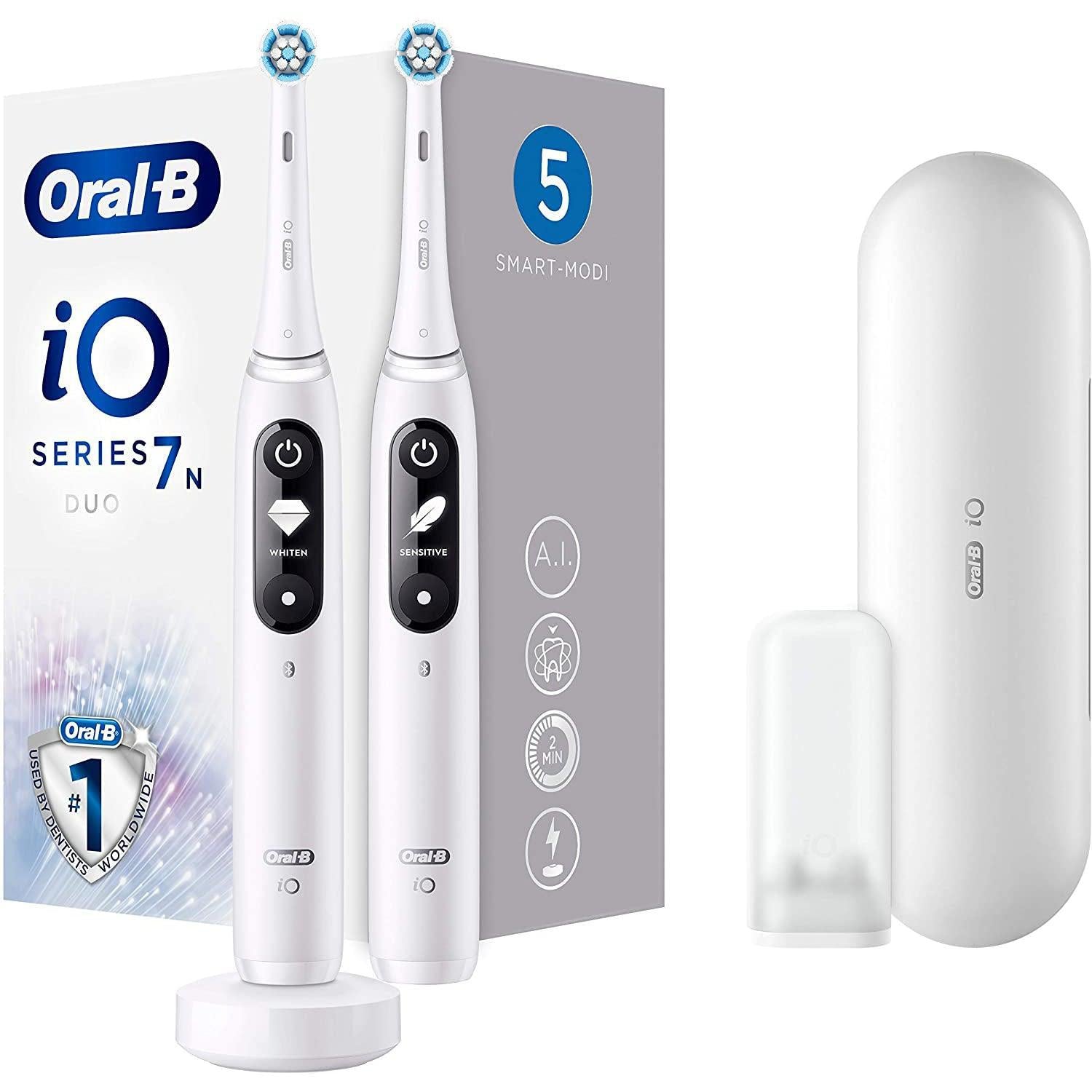 Oral-B iO 7 Twin Pack Electric Toothbrush, with Revolutionary Magnetic Technology - Healthxpress.ie