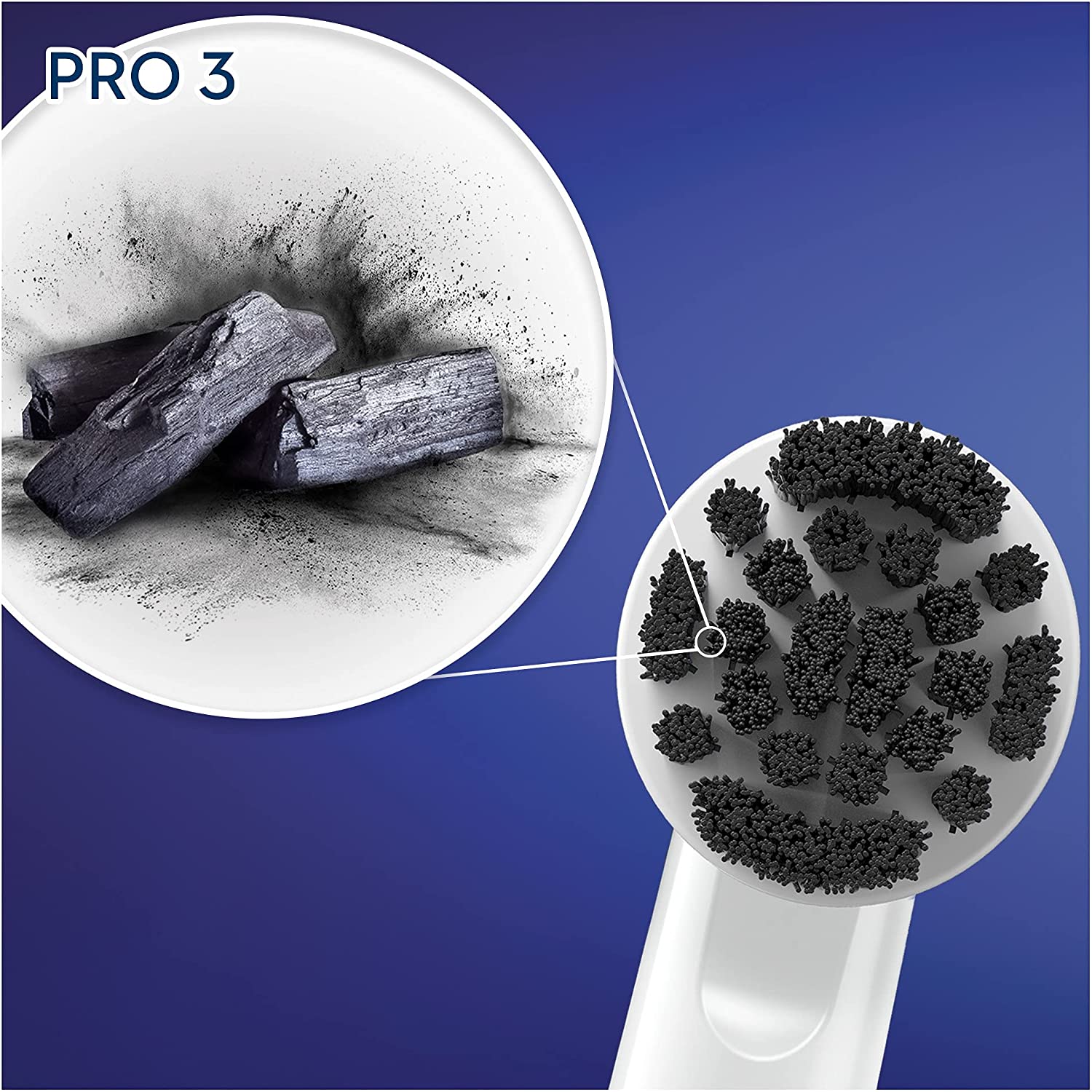 Oral-B Pro 3 - 3000 - Black Electric Toothbrush With Charcoal Infused Bristles - Healthxpress.ie