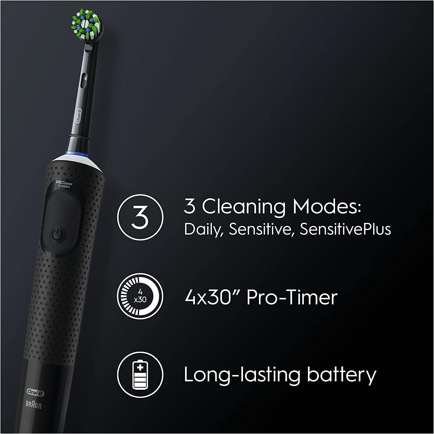 Oral-B Vitality Pro Electric Toothbrush with Extra Sensitive Brush Head - Black