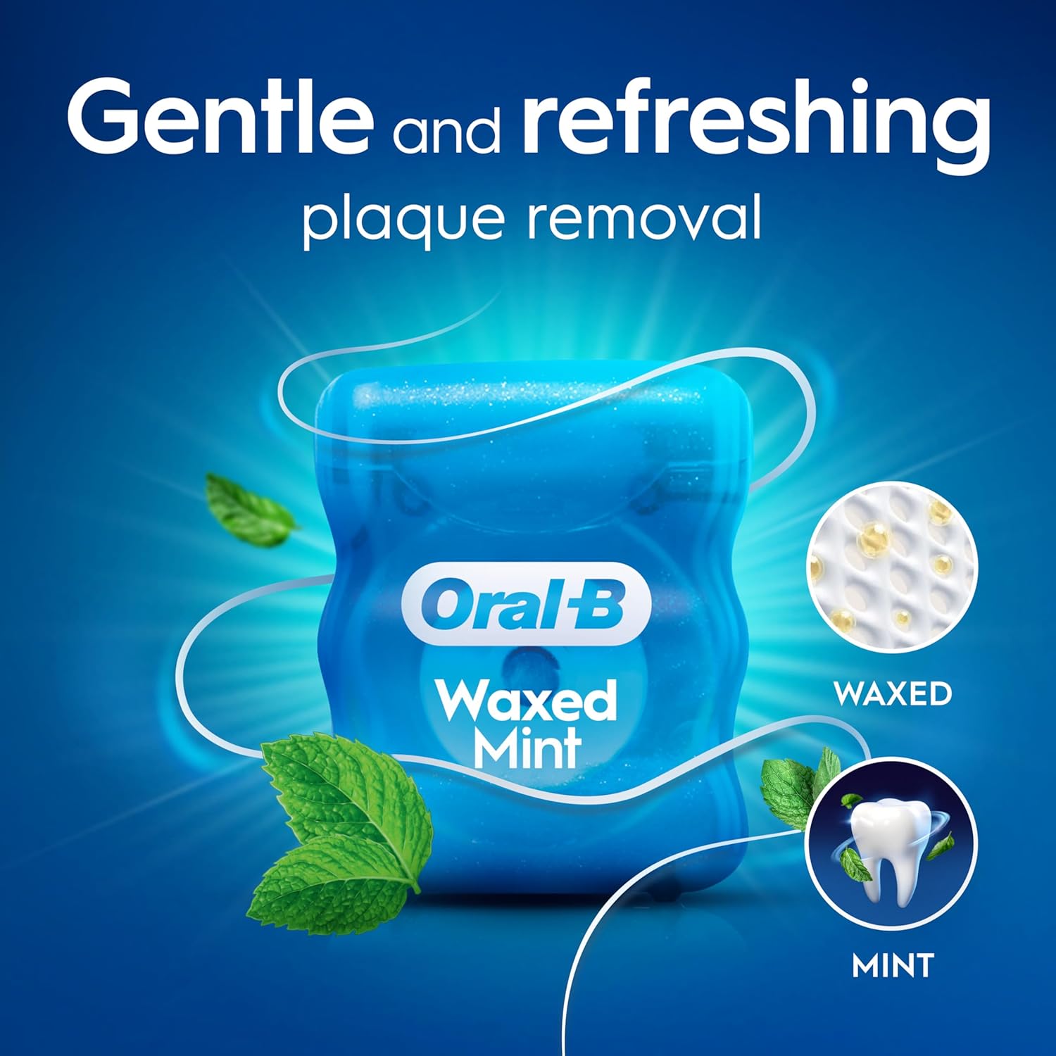 Oral-B Satin Tape Dental Floss - Comfort Grip, Easy Use - Cool Mint, 50M - New Bigger Size