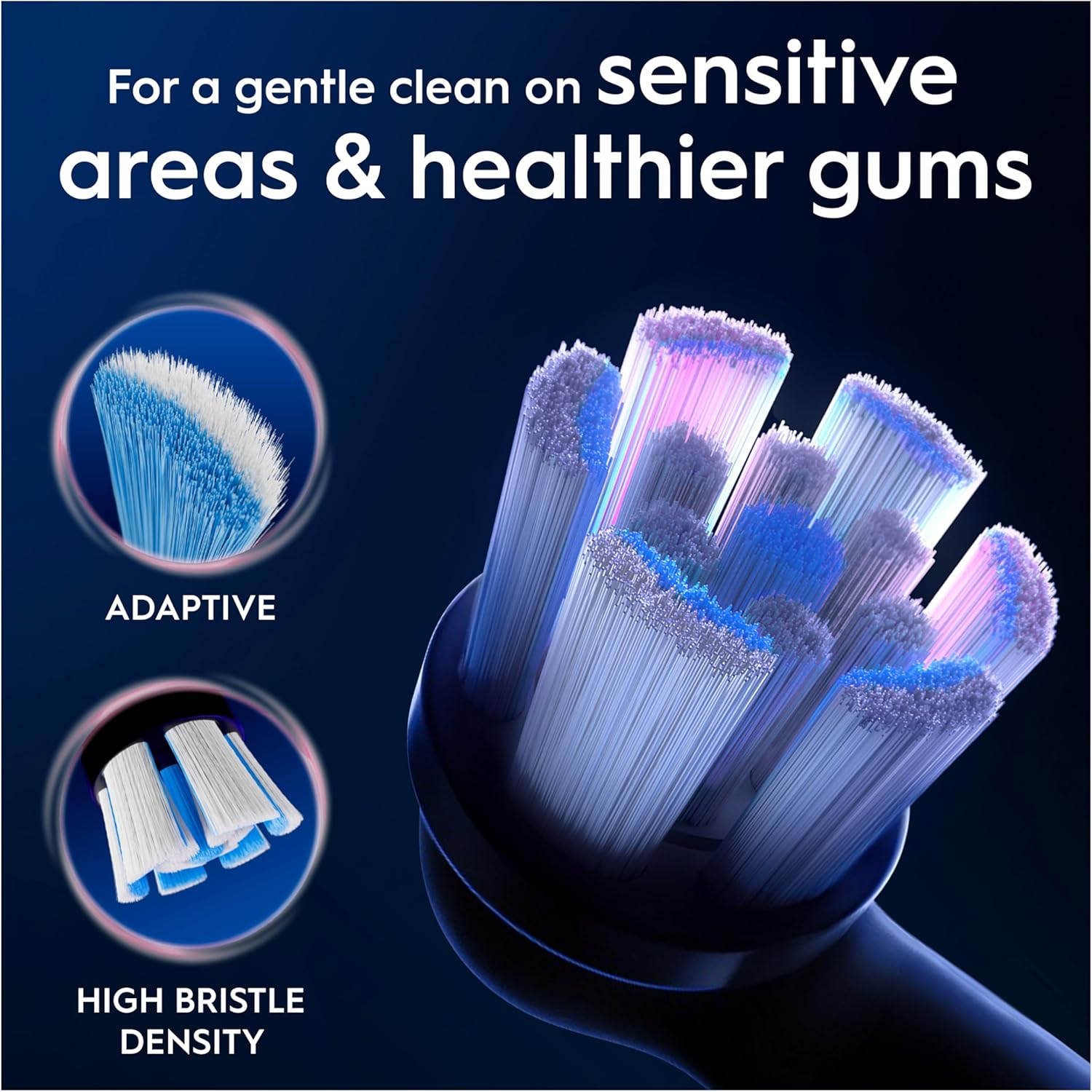 Oral-B iO 4pk Gentle Cleaning Toothbrush Heads , Soft Bristles for Sensitive Gums for Sensational Mouth Feeling - White
