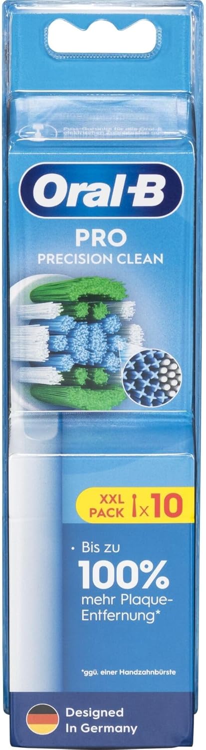 Oral-B Precision Clean Toothbrush Heads CleanMaximiser Bristles - White, 10 Pack