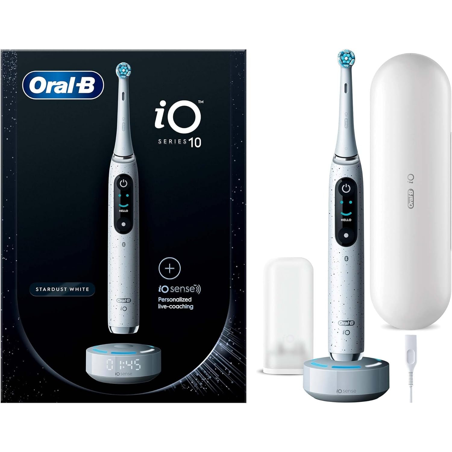 Braun Oral-B iO Series 10 Electric Rechargeable Toothbrush - Stardust White