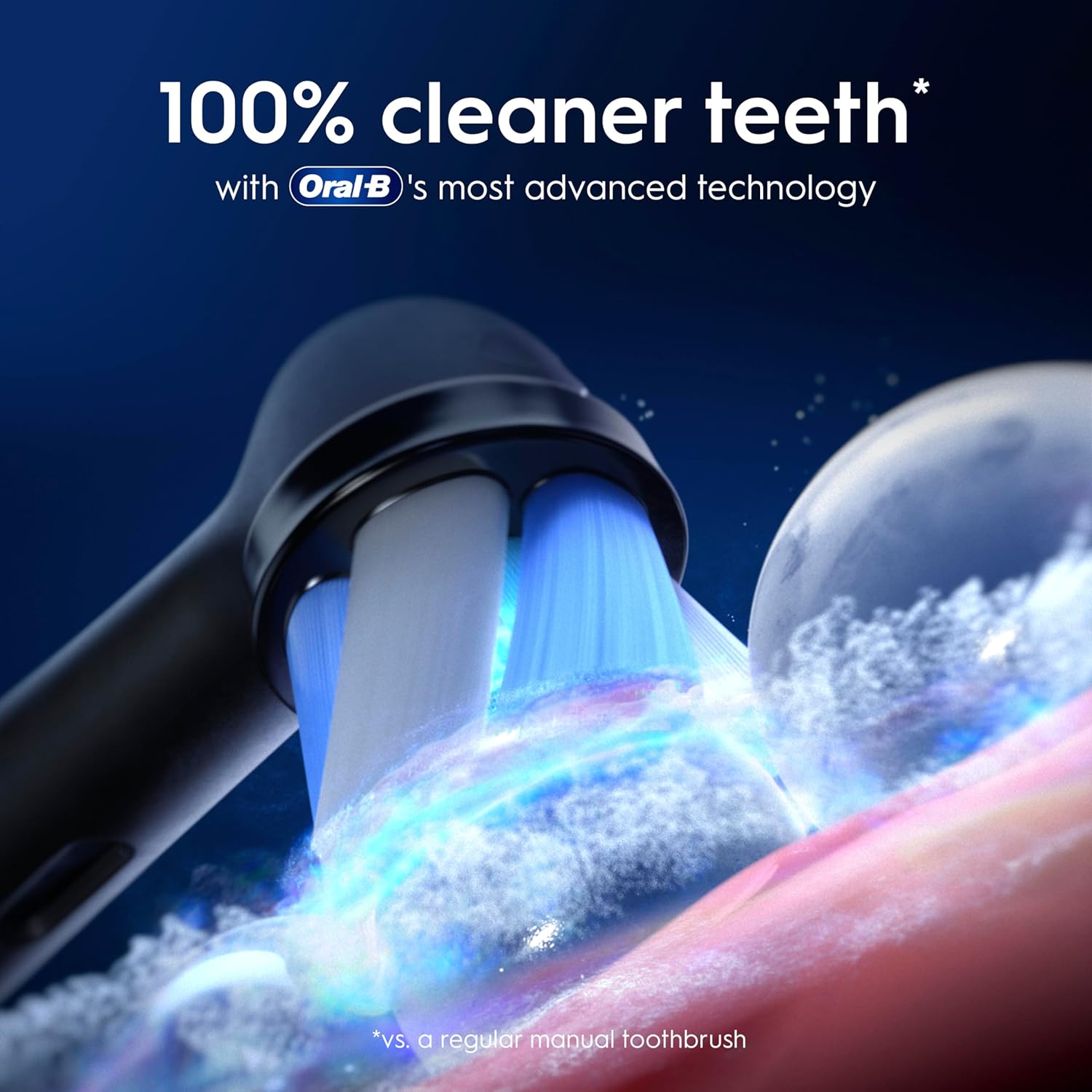 Oral-B iO9 Electric Toothbrushes , App Connected Handle, 1 Toothbrush Head, Charging Travel Case & Magnetic Pouch, 7 Modes, 2 Pin Plug, Black Onyx Edition