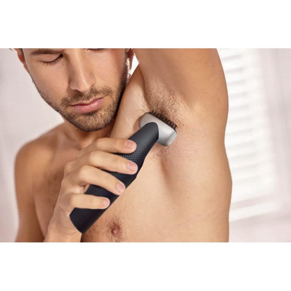 Philips BG5020/15 Bodygroom Series 5000 with Back Hair Removal Attachment and 3 Comb Attachments for Trimming