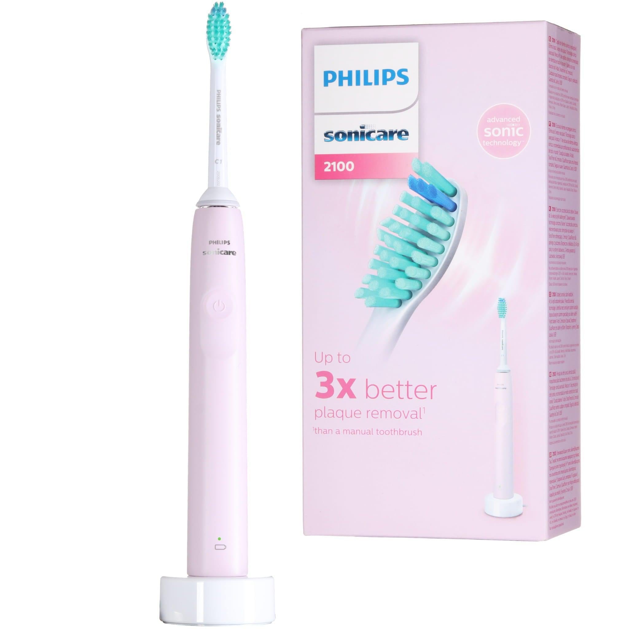 Philips HX3651/11 Series 2100 Sonic Electric Toothbrush - Pink - Healthxpress.ie