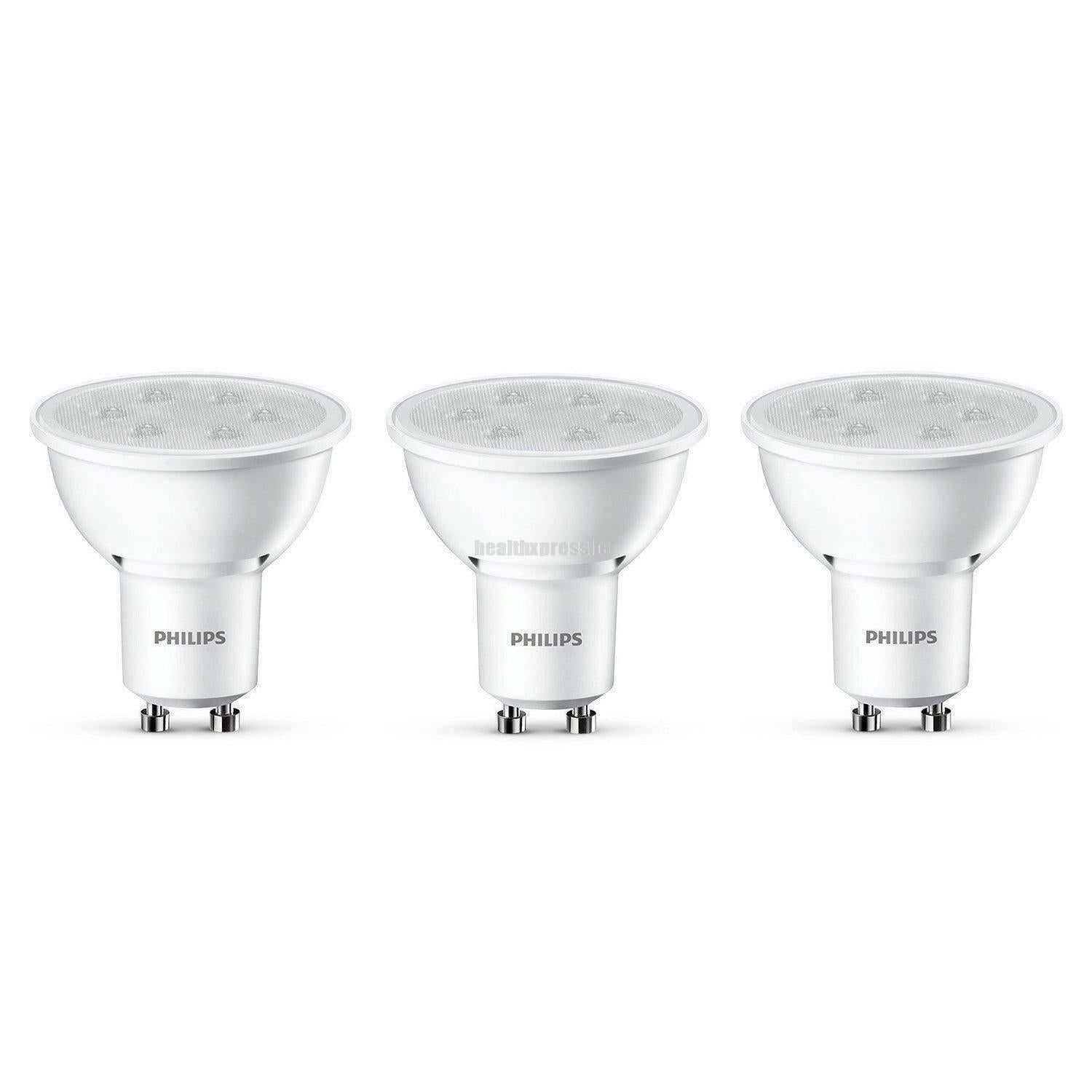 Philips LED Lamp Energy Class A + Warm White 350 Lumen - 50 Watt, Pack of 3 - Healthxpress.ie