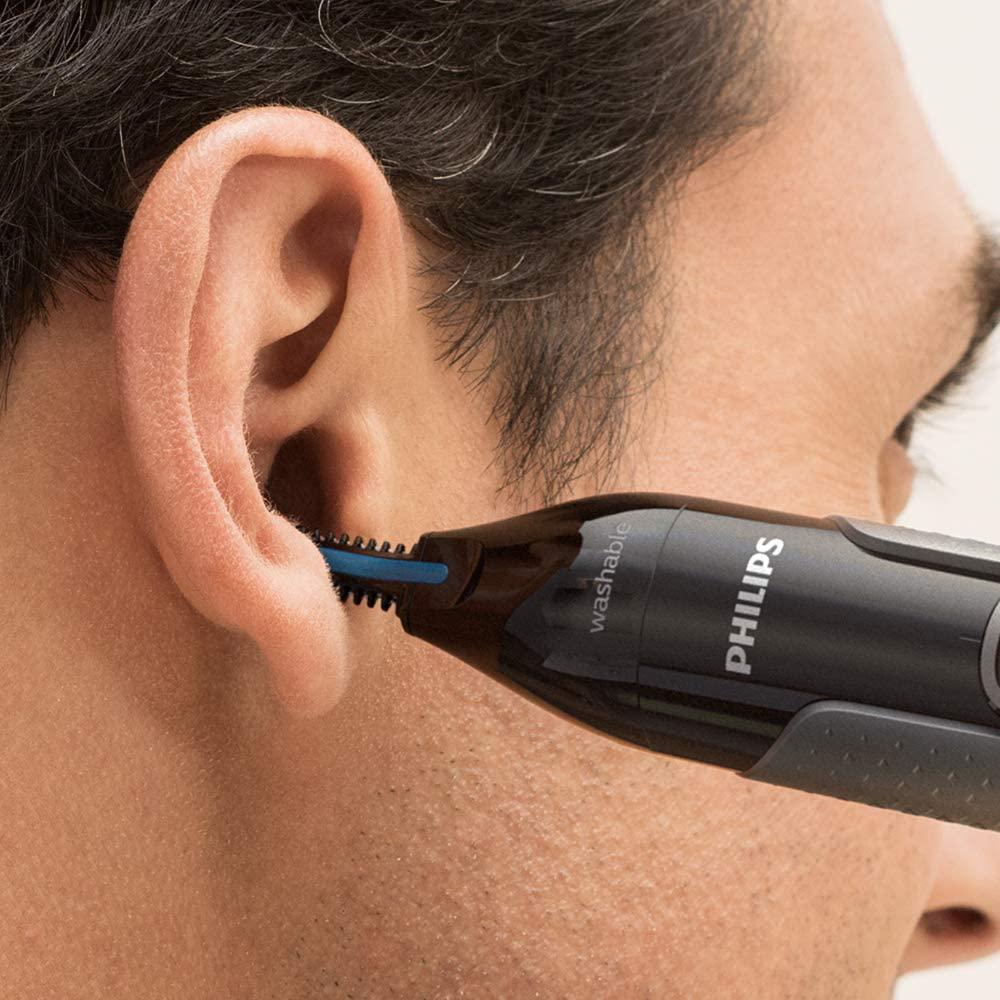 Philips Nose Hair Trimmer, Series 3000 Nose, Ear and Eyebrow Trimmer, Battery-Operated,NT3650/16