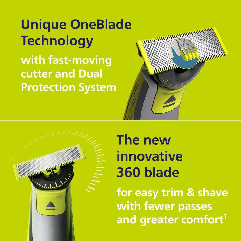 Philips Oneblade 360 QP2724/23 Rechargeable Facial Trimmer Wet & Dry