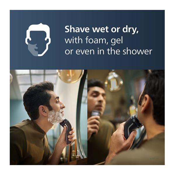 Philips S3134/00 Series 3000 Wet or Dry Electric Shaver - 5D Pivot & Flex Heads