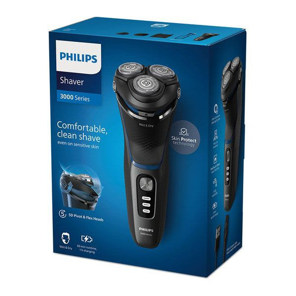 PHILIPS Series 3000 S3344/13 Wet & Dry Rotary Shaver - Dark Moon