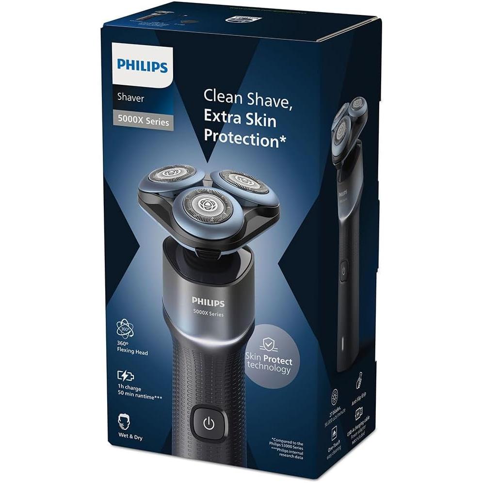 Philips 5000X Series Wet & Dry Electric Shaver , Quick Charge , Blue - Model X5006/00