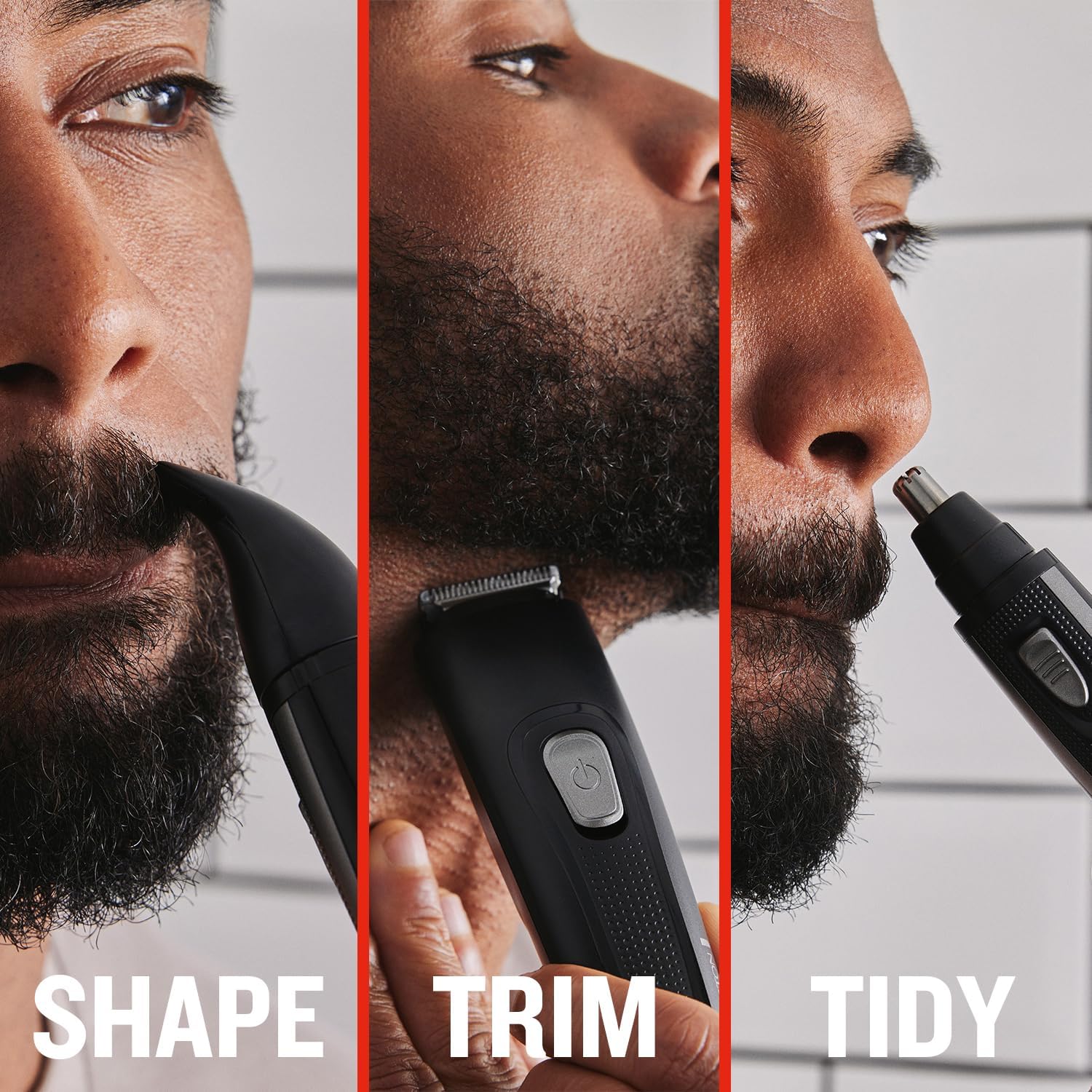 Remington Beard Trimmer Kit The Works (6 Piece Beard Trimmer with Comb (2mm-18mm), Precision Trimmer with Comb (1mm-5mm) & Nose and Ear Trimmer , USB ) MB905