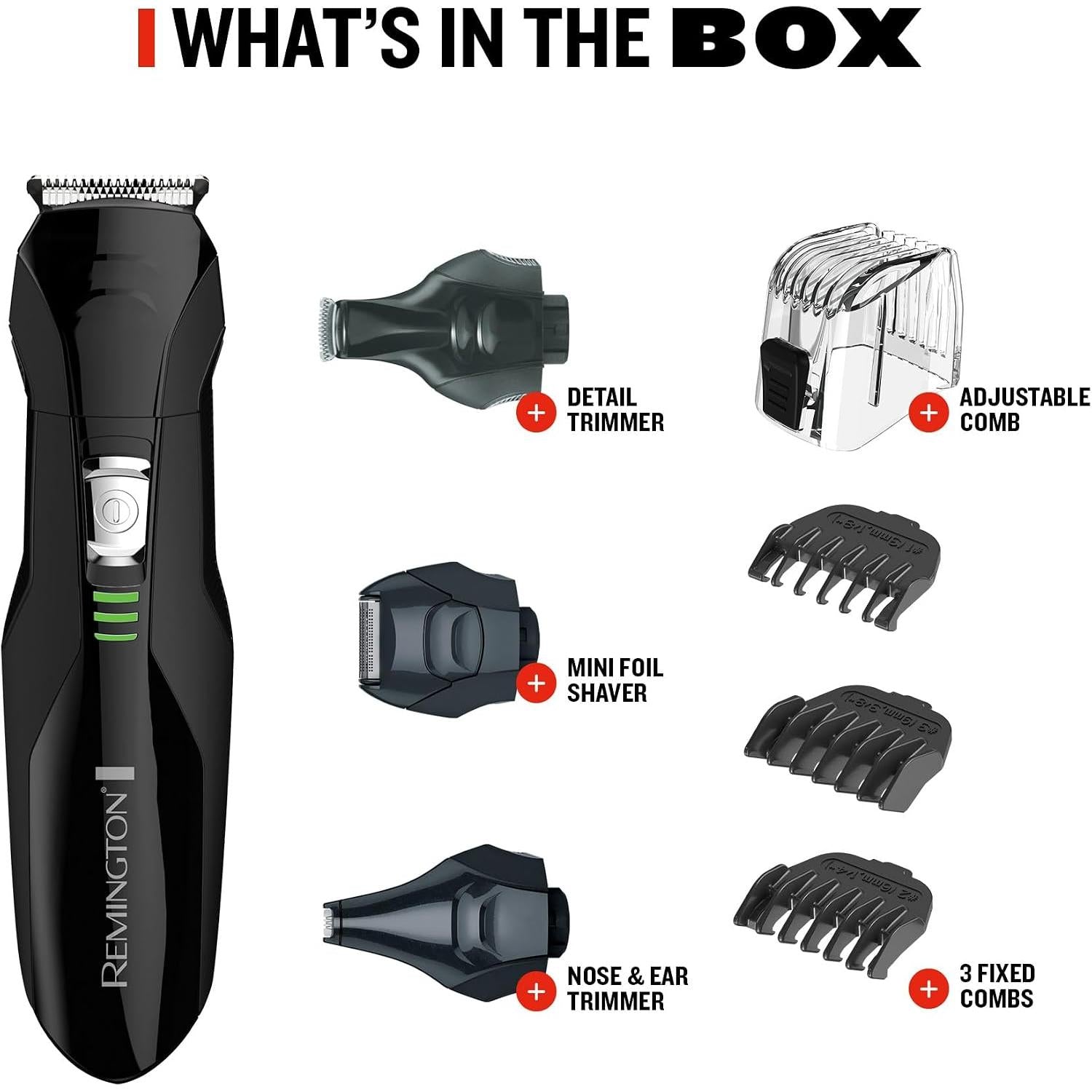 Remington All-in-One Grooming Kit Beard Trimmer ,Stainless Steel Blades, 40-Minute Run Time, Cordless) PG6020