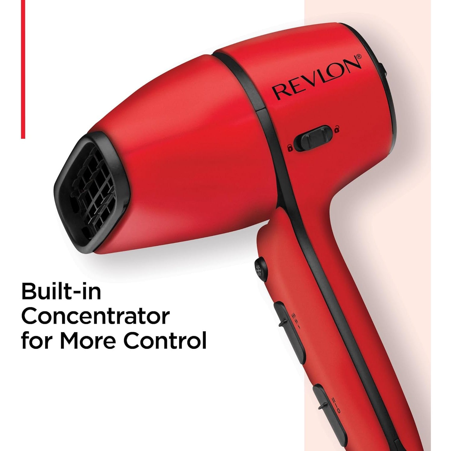 Revlon Airflow Control Dryer Compact Dryer with Rotating Built-in Concentrator and Curl-Enhancing Diffuser, 2000W RVDR5320