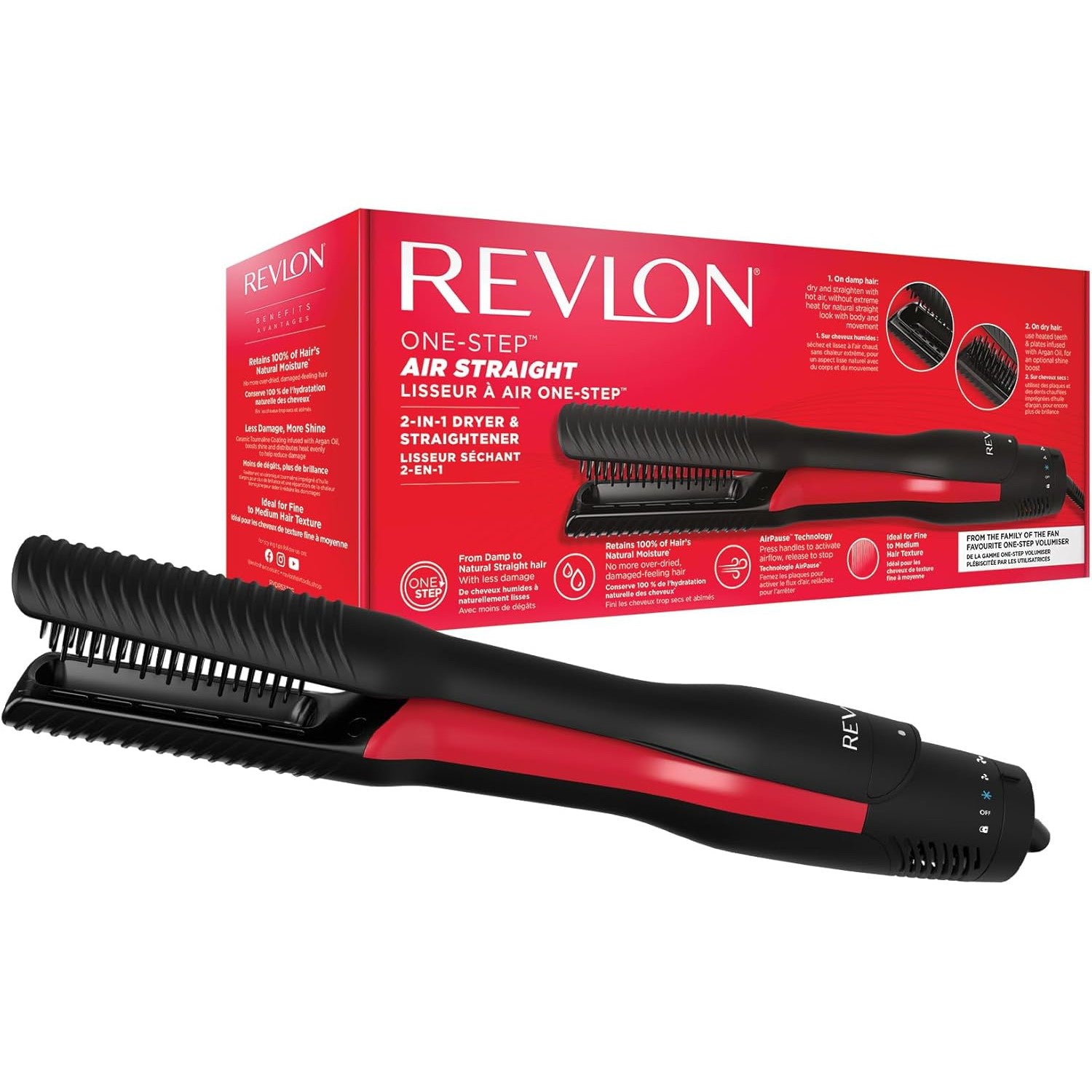 Revlon One-Step Air Straight 2-in-1 Dryer & Air Straightener RVDR5330UK