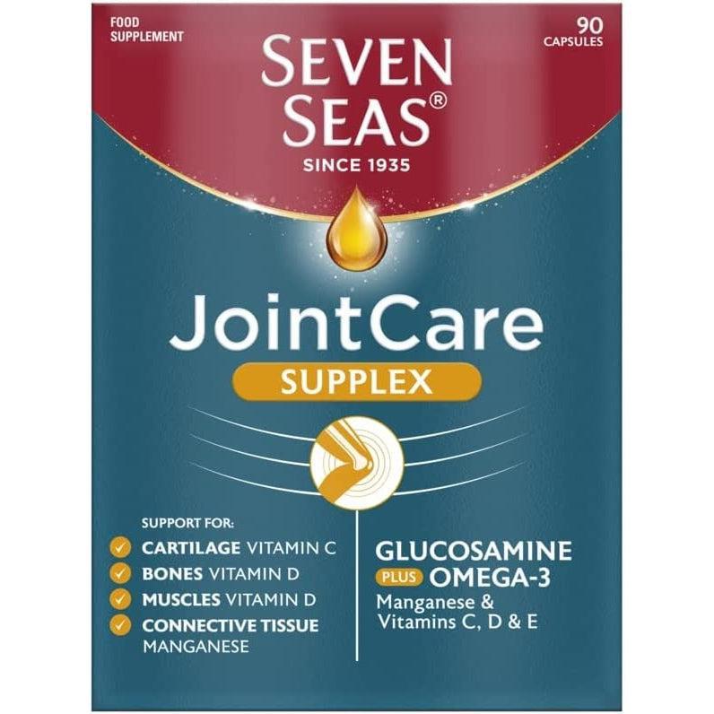 Seven Seas JointCare Supplements, Supplex - 90 Capsules With Glucosamine & Omega-3, Manganese & Zinc - Healthxpress.ie