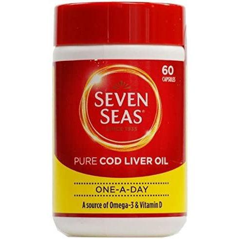 Seven Seas Pure Cod Liver Oil 60 One-a-Day Capsules