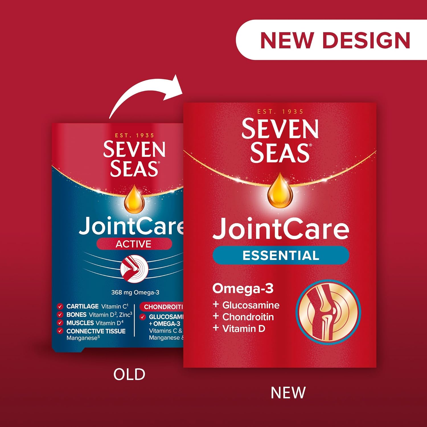 Seven Seas JointCare Essential, with Omega-3 , Vitamin D and Glucosamine 30 Capsules