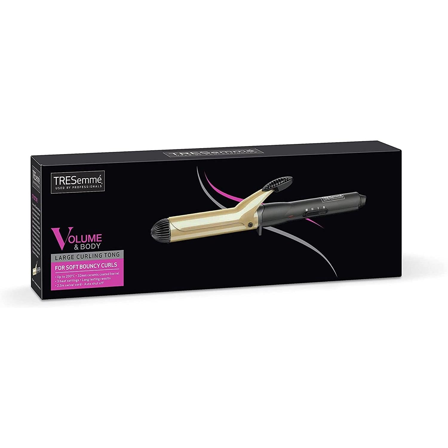 TRESemme Curling Tong, Body & Volume, 32mm ceramic barrel, Soft Bouncy Curls and Waves - Healthxpress.ie